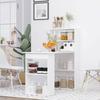 Desk Office Table Computer Desk, 2 Shelves, 5 Shelf Boards, 120 cm x 55 cm x 120 cm, White