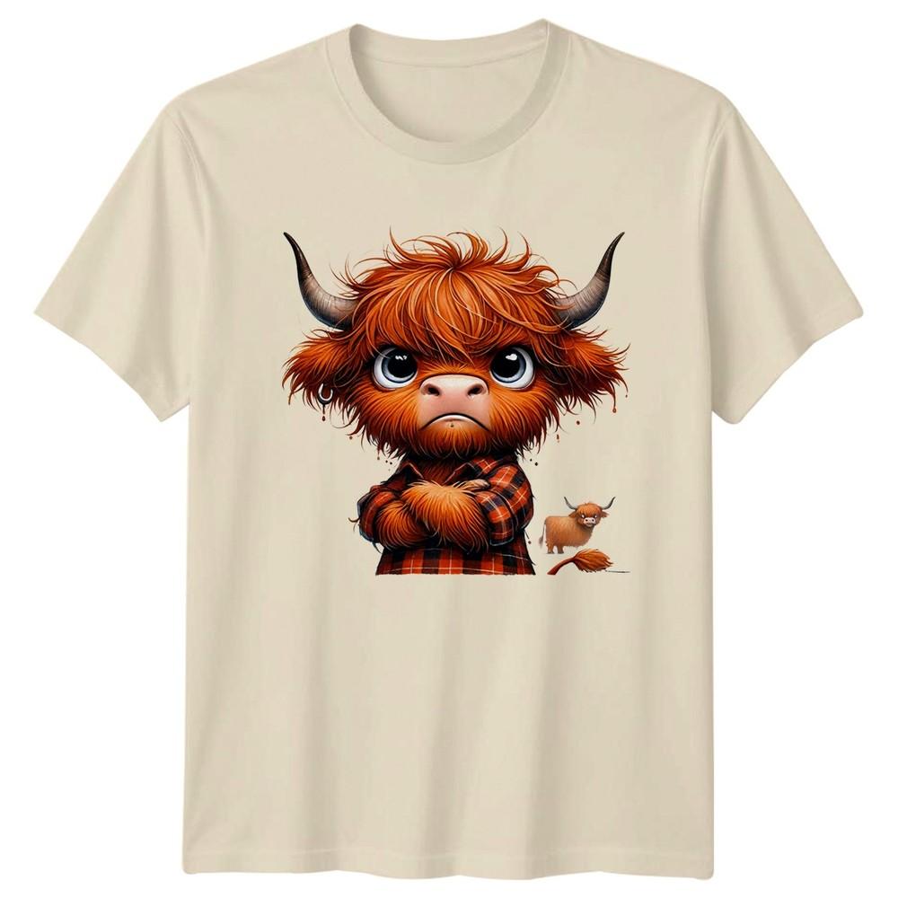 Im Not Grumpy This Is TShirt Highland Cow Animal Birthday Gift For Him And Her