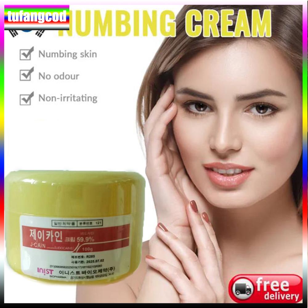 Tufangcod 100g Tattoo Anästhetikum Schnell Hautbetäubend 59.9% Gelbe Creme Semi-Permanent