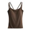 Cross-back Strappy Vest Women's Chest Pad Large-sized Modal Versatile Sleeveless Top
