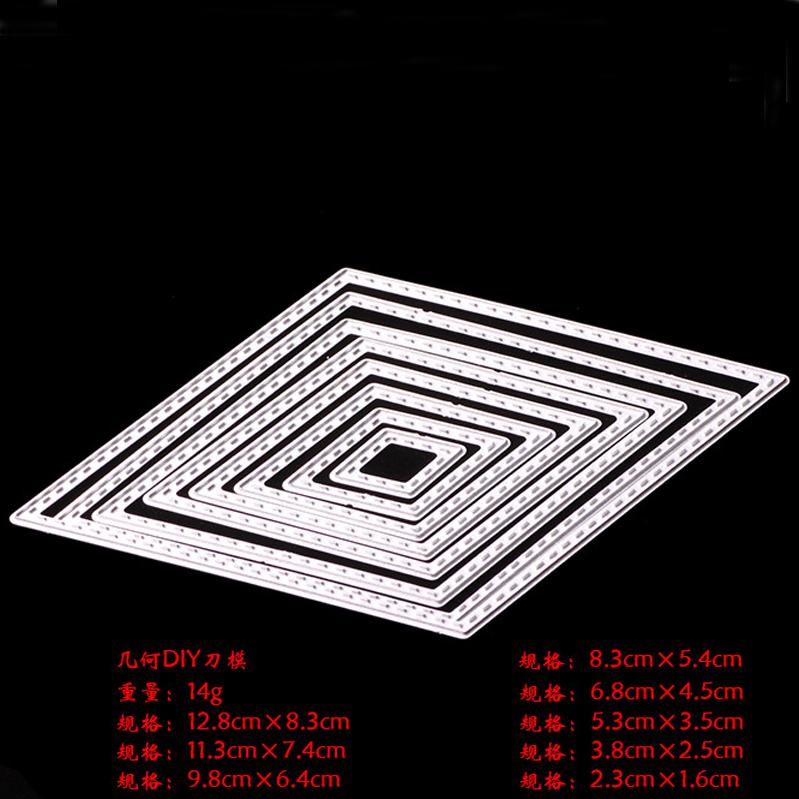 

DC-1007 Вырубные штампы Ручная работа Бумага травленая углеродистая сталь Нож штамп DIY Алмазный нож штамп серебряный