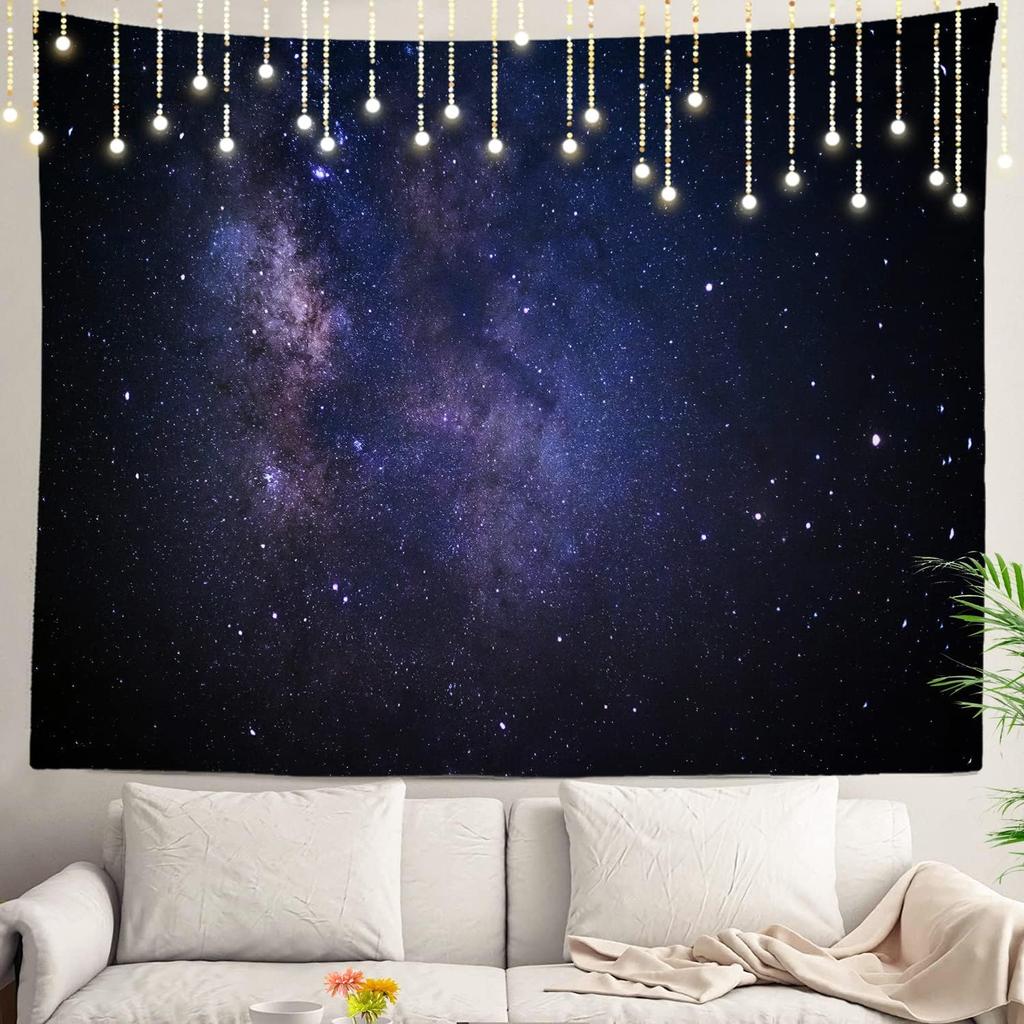 Space Tapestry,Space Pattern Science Stars in Galaxy Wall Hanging Large Tapestry Psychedelic Tapestry Decorations Bedroom Living