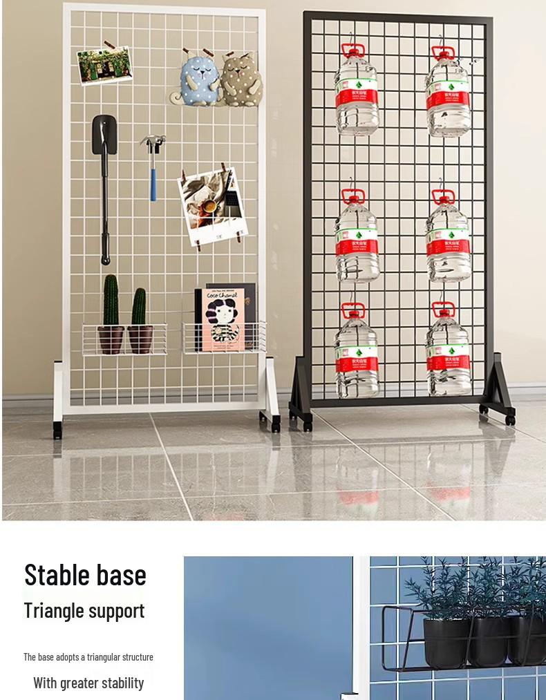 Space Frame Iron Mesh Storage Rack with Hooks and Shelves for Kindergarten