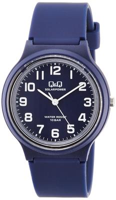 Citizen Analog Solar 10 ATM Water Urethane Blue Q&Q Women's Watch, Powered, Resistant, Strap, E04A-003VK,