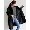 New Fall Women's Clothing Women's Waist-Tight Large Pocket Casual Long Hooded Trench Coat Thin Hooded Long Sleeves Overcoat