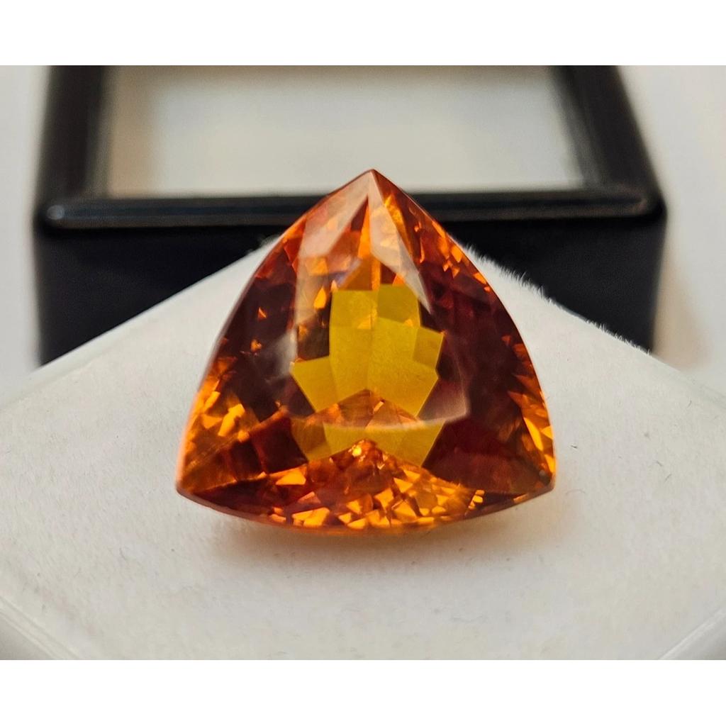 Padparadscha Sapphire For Making Ring 9-10 Ct Trillion Cut Beautiful Gemstone