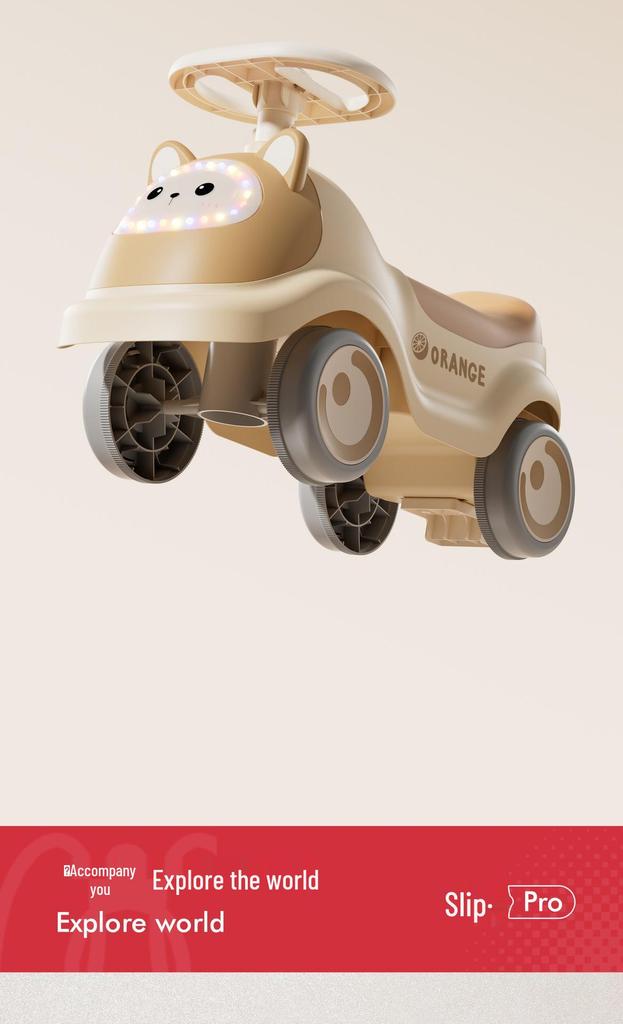 New Four-Wheel Kids Ride-On Scooter for Boys & Girls, Ages 1-3, Anti-Rollover Design