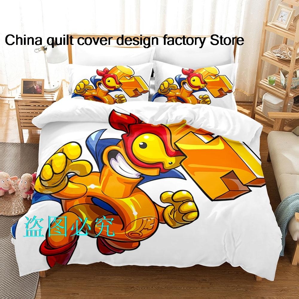 Comforter Super Zings Cute Cartoon Super Zings Blankets Picnic Blanket Warm Flannel Blankets Soft And Comfortable Blanket Bed Linings Comforter (quilt)-EU Single(135*200cm)3pcs