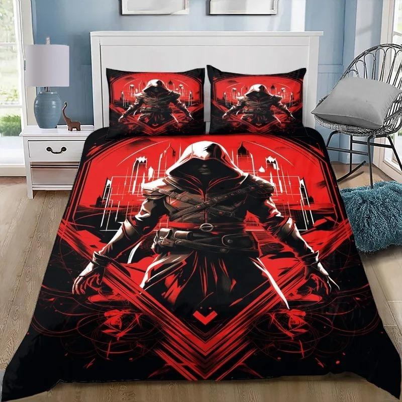 Multi Styles Assassin Creed Duvet Cover PillowcaseBedding Set Adult Boys Girls Bedroom Decoration Kids Gift Single Double Size