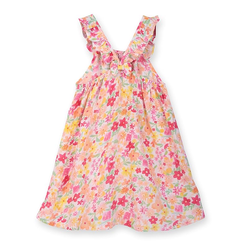 Floral Ruffle Bow Back Dress MULTI-COL