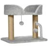 Cat Tree with Jute Scratching Post, Bed and Balls, 48x38x42 cm, Grey