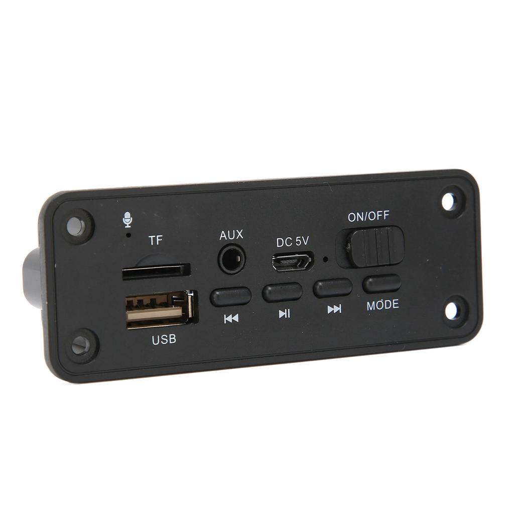Bluetooth MP3 Decoding Board 2 X 3W Multifunctional Bluetooth 5.0 Module Player for MP3 Player Black