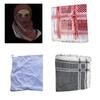 Palestine Man Scarf with Checkered Pattern Pray Turban for Men Windproof Scarf