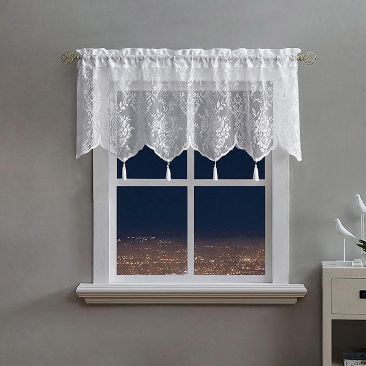Short Curtains Thread Weaving Window Curtain Enhancing Decoration for Homes or Cafes Decoration Lace Drape