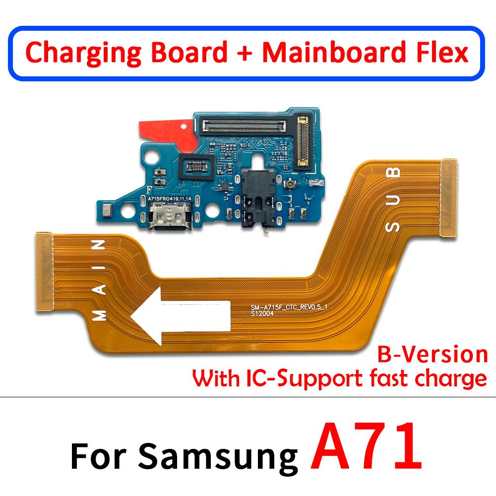 For Samsung A11S A11 A11 A11 A71 A71 USB Charging Port Mic Microphone Connector Main Motherboard LCD Flex Cable Replacement