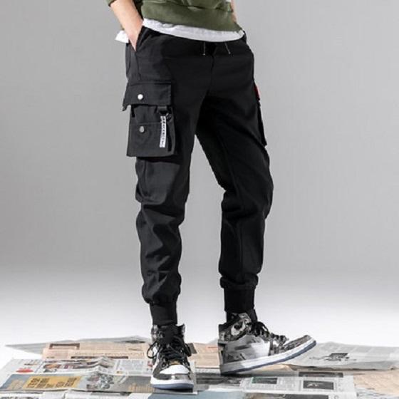 Spring and Summer Thin Overalls Men's Trendy All-match Leggings Loose Multi-pocket Trousers Large Size Casual Pants