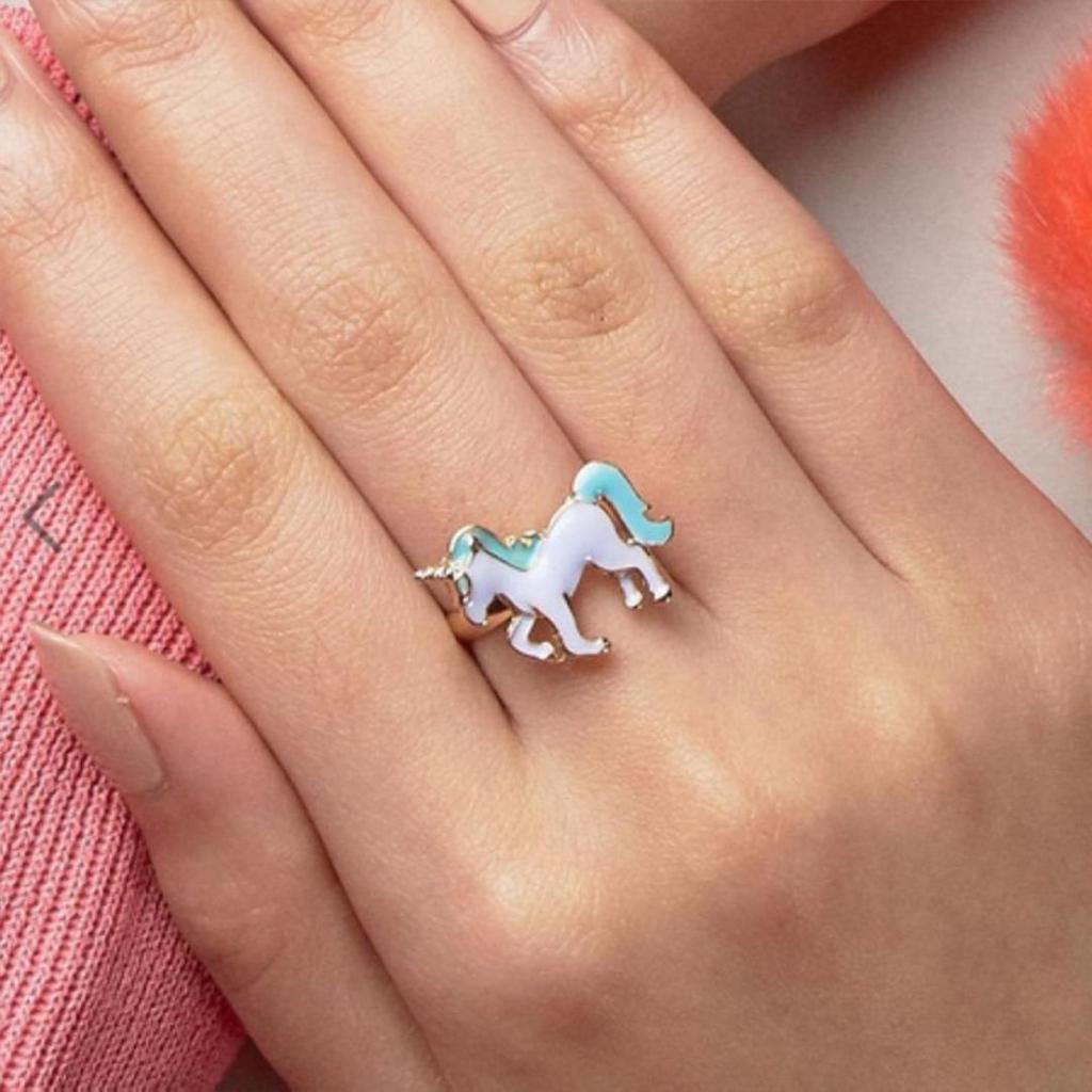 24 Anillos De Unicornio Ajustables Para Niñas | Joyas De Princesa Para Fiestas, Cumpleaños Y Regalos Infantiles