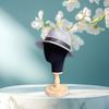 Wig Stand with Head Mannequin Head Stand with Wood Base for Multiple Wigs Hat Wig Head Stand Wig Display Stand Black
