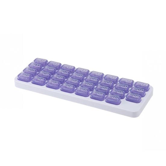 

Monthly Pill Organizer 31 Day Portable Travel Pill Box with Numbered Compartments Easy Open Pill Case for Daily Pills And Supplement