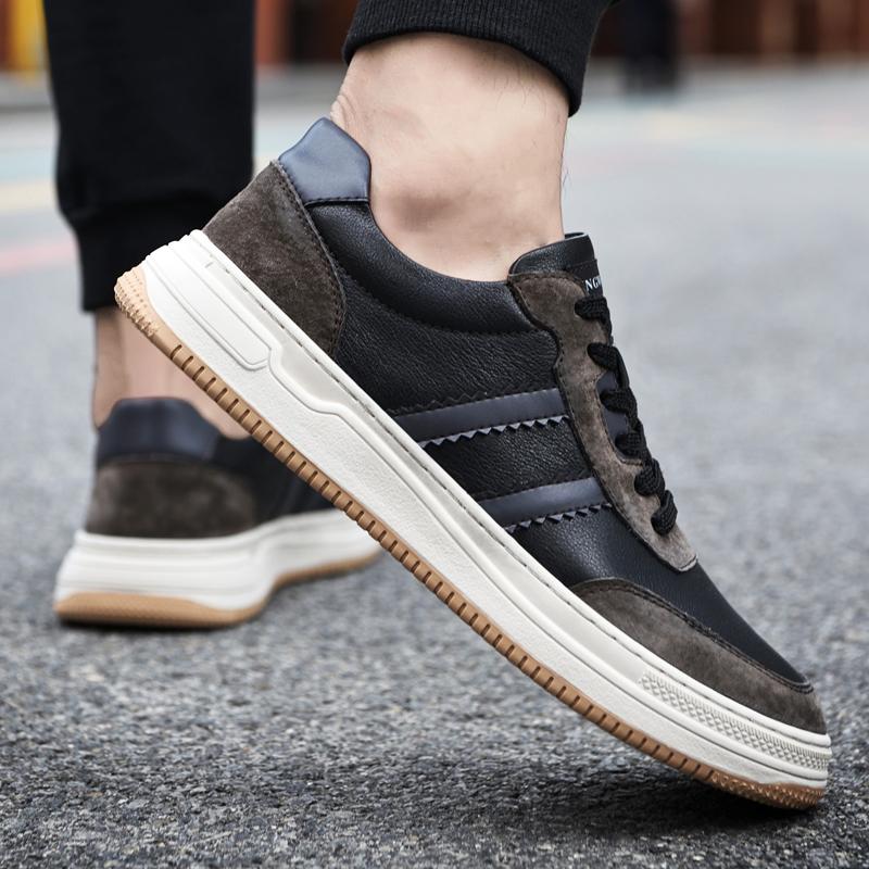 New Men's Casual Shoes Genuine Leather Sneakers Fashion Designer Handmade Men Shoes Soft Sport Designer Shoes
