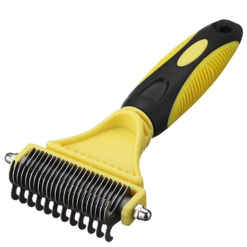 Professional Dog Brush Gently Effective Pet Comb Dematization Hide Grab Remove Sublayer Wooden Hand Comb For Puppies