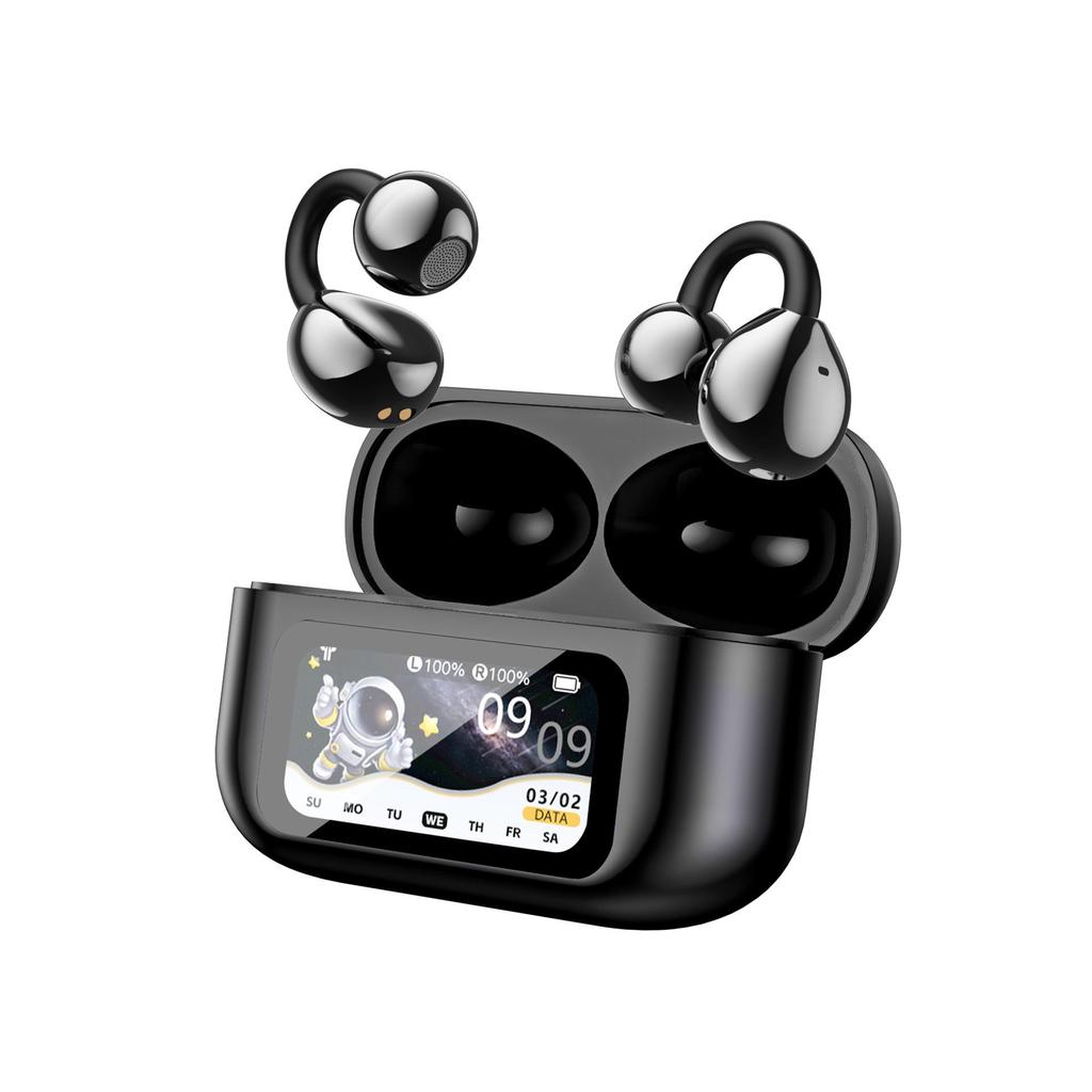 XG42 Bluetooth Earphones: Smart Screen Clip-on, Dual-Ear, AI Translation, Cross-Border Model with Digital Display.
