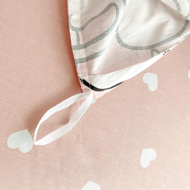 1Pc Cartoon White Cat Pattern Duvet Cover 100% Cotton Comfortable Skin-friendly Comforter Cover for Kids Girls Bedroom Decor