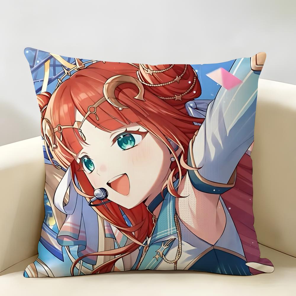 Nilou Genshin Impact Cushion Cover Natural Linen Organic Fabric DoubleSided Printing Room Sofa Decor Pillow Case