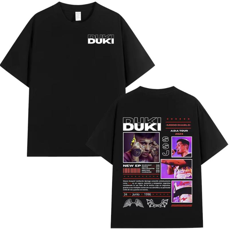 Rapper Duki ADA Tour Merch Tshirt Unisexs Women Clothing Cotton Cozy Oversized Tshirts Hip Hop Short Sleeve T Shirts Streetwear