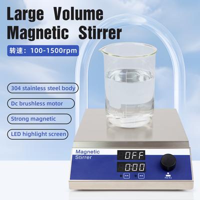 10L Magnetrührer mit hohem Volumen 100-1500 U/min Einstellbare Geschwindigkeit Magnetmischer Labor-Mischgerät mit Rührstäben MS10