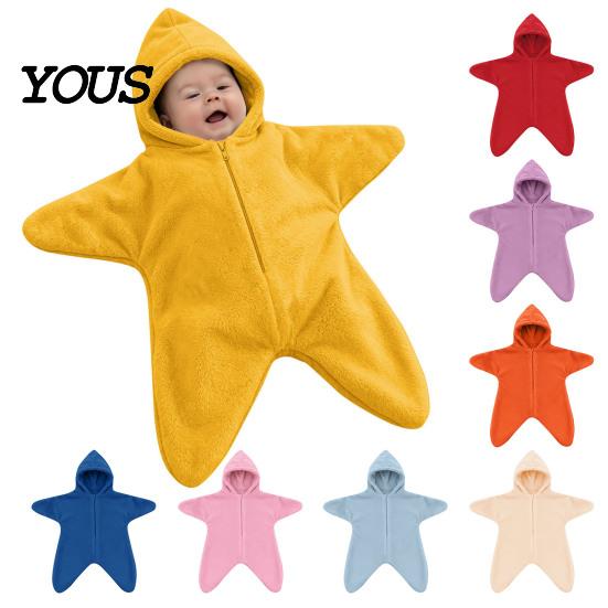 Süßer Sternförmiger Baby-Strampler Neugeborenen-Schlafsack, Weiche Flanell-Wickeldecke für Jungen Weihnachtsoutfit Mädchen, Warmes Feiertagskostüm Fotografie