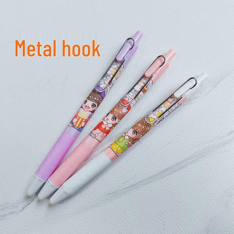 Metallclip-Druckbleistift, Student 0,5 mm Nadel-/Kugelspitze, Schwarze Tinte