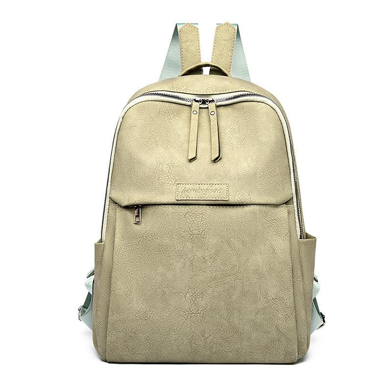 

Женский рюкзак IELGY из мягкой искусственной кожи, большой вместимости, простой и легкий, модный женский рюкзак зелёный