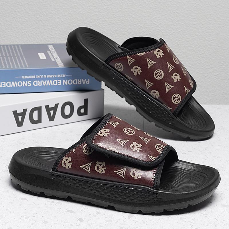 Fashion CYYTL Mens Casual Slippers Outdoor Beach Summer Shoes Sandals Walking Slides Comfort Lightweight Luxury Fashion Designer Leather