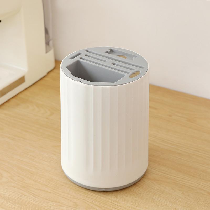 Rotating Kitchen Knife and Tableware Storage Rack Multi-functional Organizer for Knives, Chopsticks, and Utensils