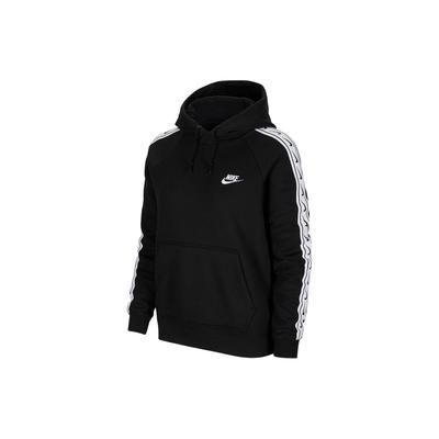 Sportswear Contrast Logo Print Hoodie Pullover Long Sleeve Sweatshirt Women Tops Black CU9262-010
