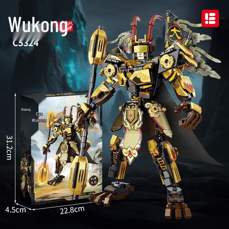 Chinese Style Wukong Mecha LEGO-Compatible Building Blocks Educational Toy for Kids
