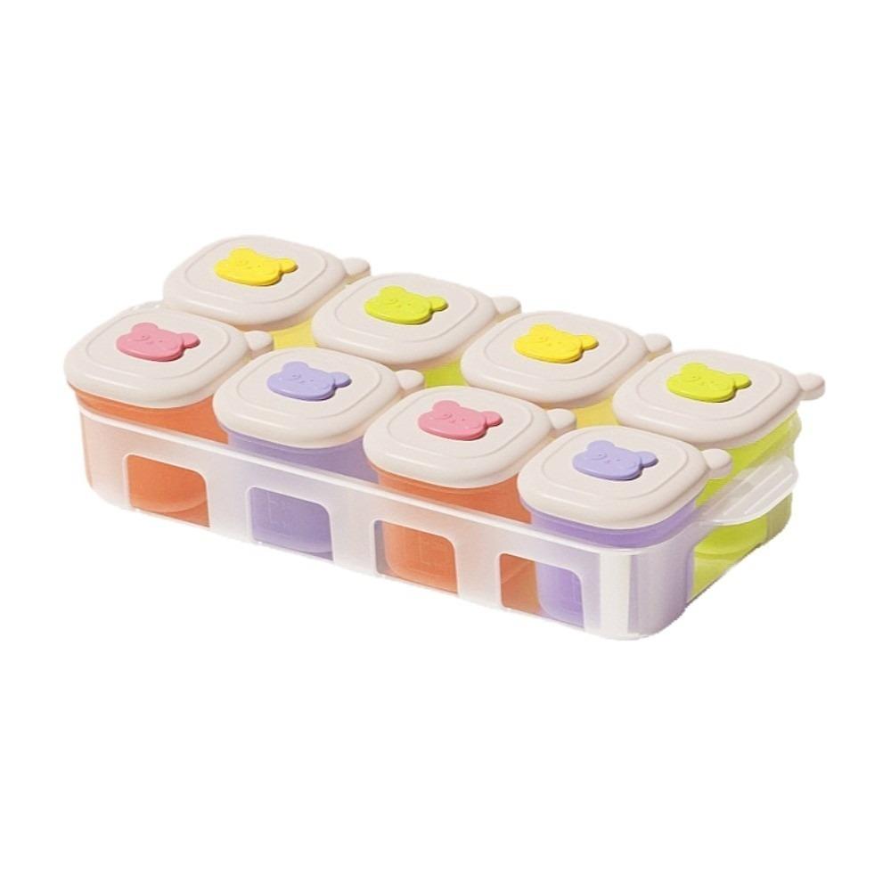 

with Lid Soup Ice Grid with Scales Silicone Food Meal Molds Freezer Ice Cube Molds Soup Storage 8 Grids