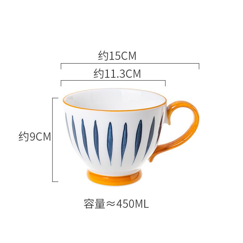 Coffee Mugs Ocean Wind Hand Kneading Ceramic Milk Cup Blue & White Eco Friendly Mugs Coffee Cups Tumbler Cup Kawaii Mug Cute Cup