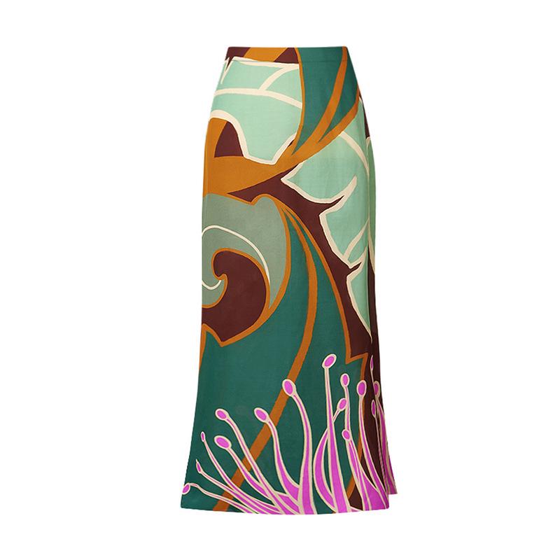 2024 Women's Halterneck Print Multi-Wear One-Piece Swimsuit - Stylish European & American Design