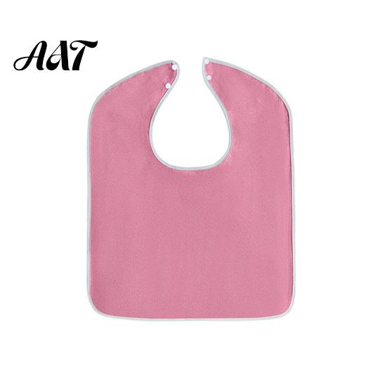 Easy Clean Eating Bibs Adult Large Bib, Solid Color Waterproof Clothing Protector, with Deep Crumb Anti-stain Nursing Home Catcher Design, Adjustable