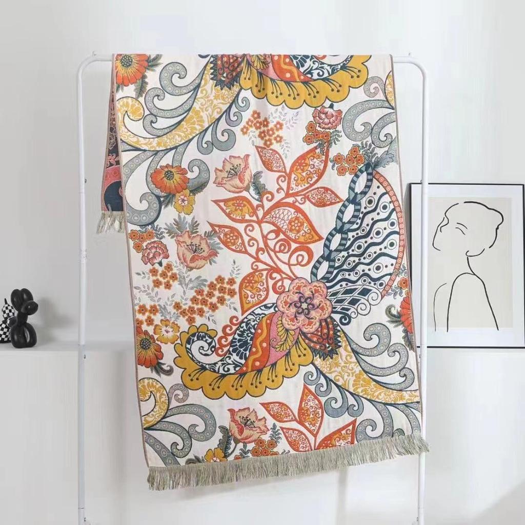 New Soft Ethnic Style Sun God Cotton Bath Towel - Skin-friendly & Absorbent
