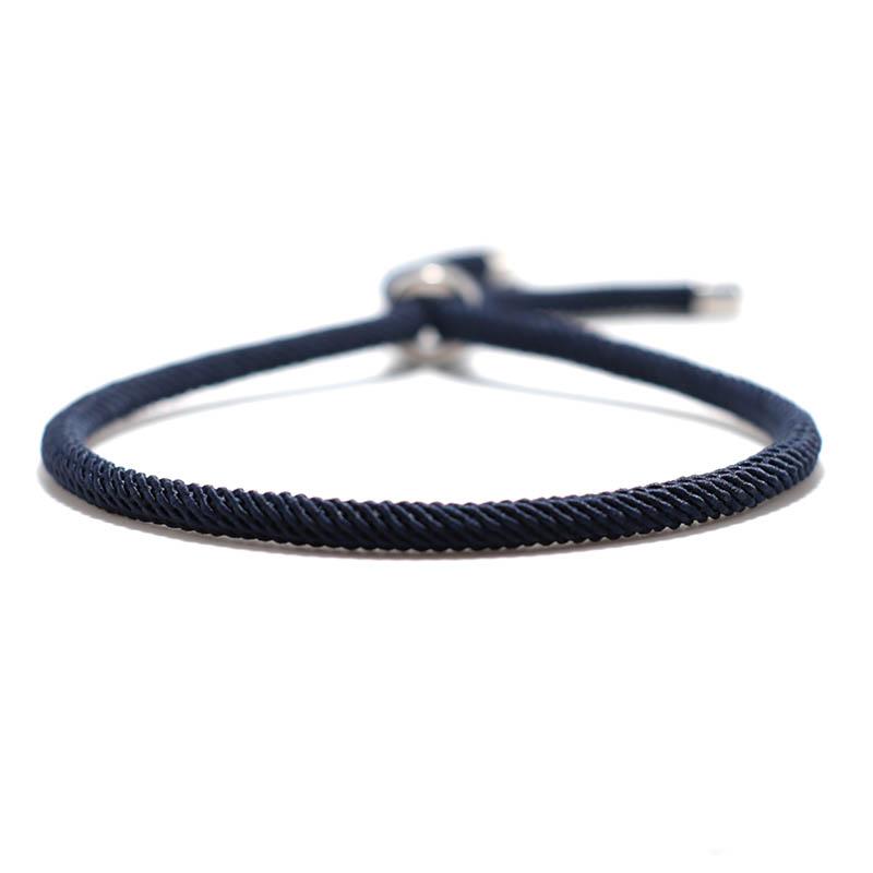 Simple Style Marine String Bracelet Unisex Stainless Steel Buckle Adjustable Fabric Braslet Friendship Jewelry Accessories Joias