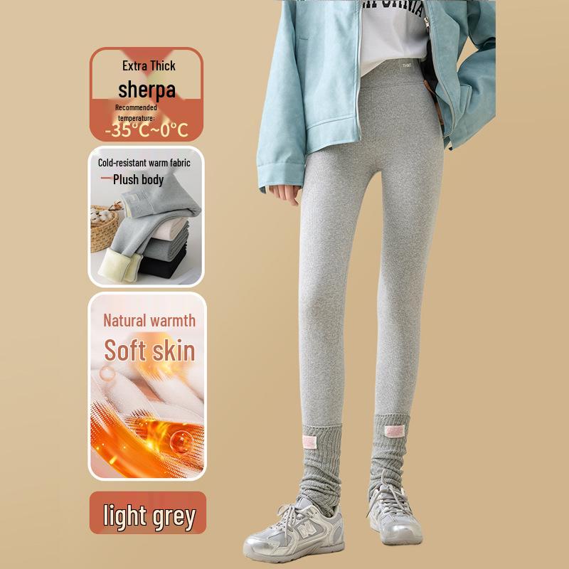 Extra Thick Plush High Waist Winter Leggings - Slimming Skinny Wool Pants for Women