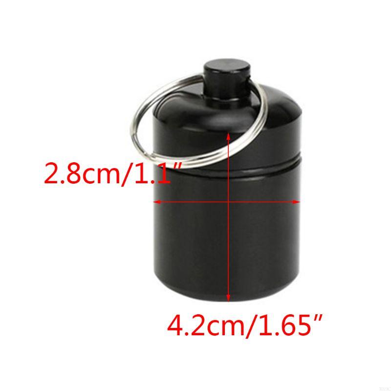 W89C Portable Box Keychain Aluminium Alloy Earplugs Storage Case Waterproof Small Storage Container