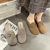 Women's Summer Slippers 2024 Luxury Elegant Artificial Leather Shoes For Women Comfortable Barefoot Outdoor Low Heels Slipperrs
