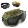 1 Stück Taktische Schutzbrille Militärische Schießbrille 3-Linsen Armee Airsoft Paintball Motorrad Winddichte Wargame-Brille