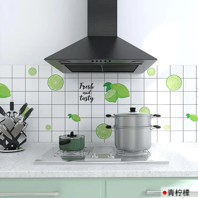 Kitchen Stove Oil-proof Sticker Waterproof High Temperature Resistant Wallpapers Kitchen Decoration Self Adhesive Contact Paper