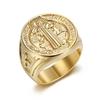 Vintage 316L Stainless Steel Saint St. Benedict Exorcism Rings for Men Boys Fashion Catholic Amulet Jewelry Gifts Dropshipping