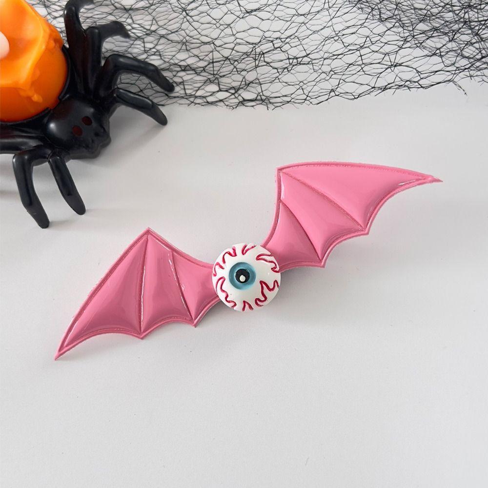 4PCS Resin Halloween Hairpin Y2k Bat Duckbill Side Clip Funny Bat Wings Hair Clip Party Props